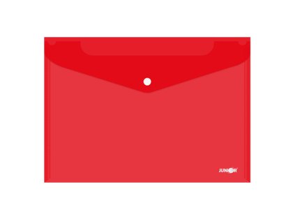 obal s patentkou pp a4 pruhledny cerveny