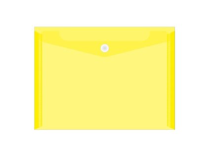 obal pvc s patentkou pruhledny a4 zluty