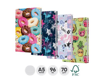 kniha zaznamova linkovana a5 96 listova