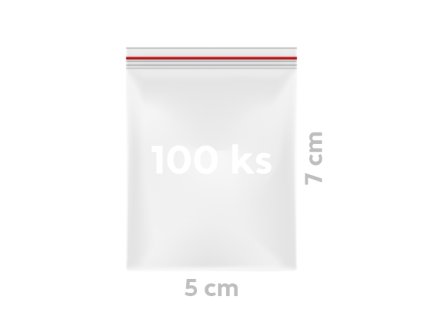 sacky rychlouzaviraci 5 x 7 cm 100 ks v bal
