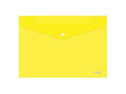 obal s patentkou pp a4 pruhledny zluty