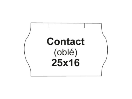 etikety cen contact 25x16 oble 1125 etiket kotoucek bile