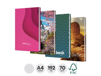 kniha zaznamova linkovana a4 192 listova