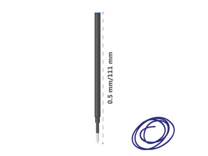napln pro gelova pera rollery keramicka micro 0 5 mm modra