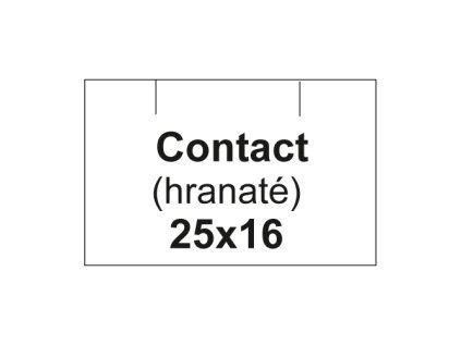 etikety cen contact 25x16 hranate 1125 etiket kotoucek bile