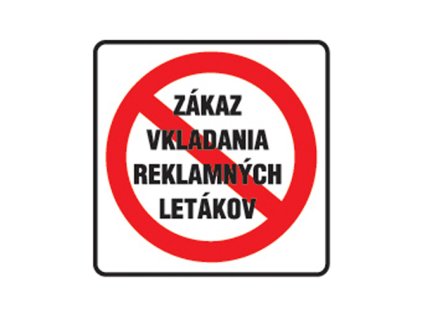 etikety info zakaz vkladani reklamy 85x85 mm