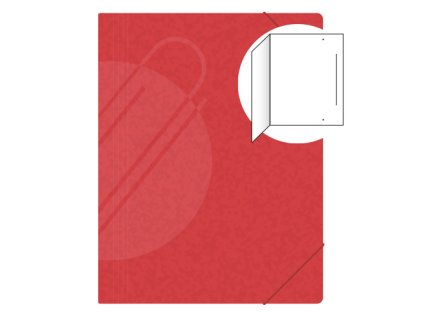 odkladaci mapa bez klop s gumickou prespan 250 cervena