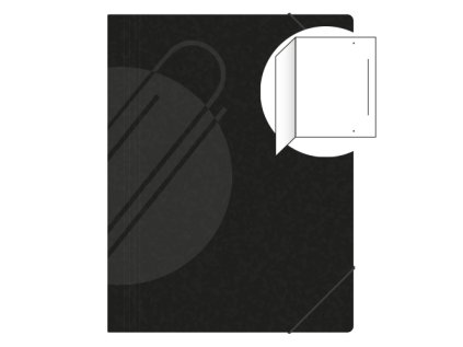 odkladaci mapa bez klop s gumickou prespan 250 cerna