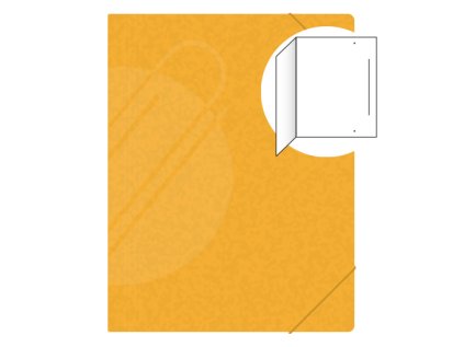 odkladaci mapa bez klop s gumickou prespan 250 zluta