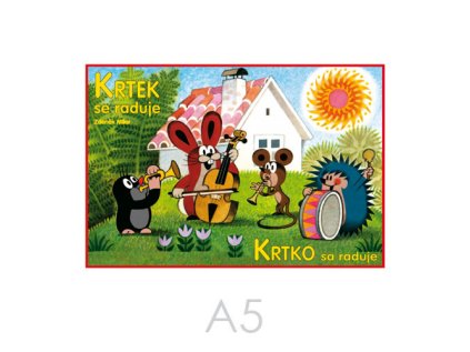 omalovanka a5 akim krtek se raduje