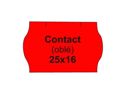 etikety cen contact 25x16 oble 1125 etiket kotoucek cervene