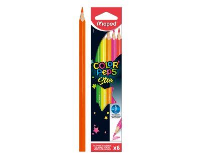 pastelky maped color peps fluo 6 ks