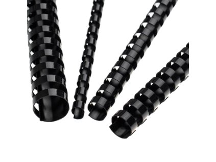 hrebeny plastove 6 mm cerne