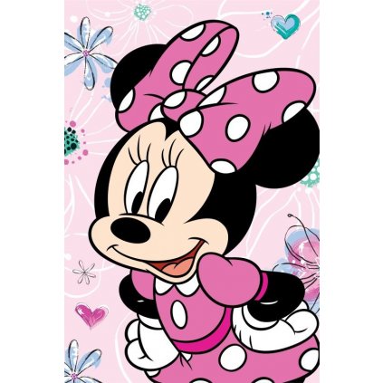 ST 263784 deka mikroflanel minnie flowers 02