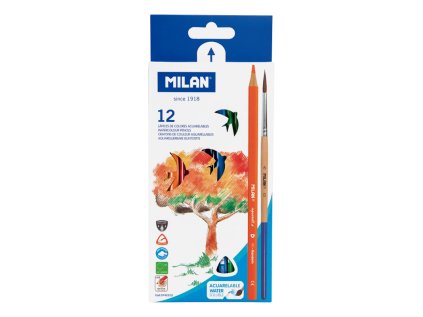pastelky akvarelove milan 12ks se stetcem