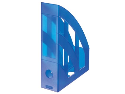stojan na casopisy classic modry transparent