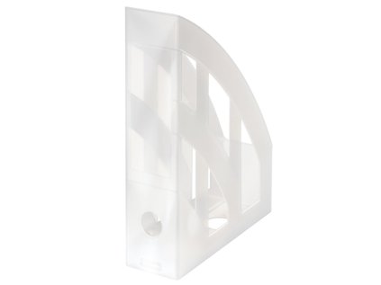 stojan na casopisy classic bily transparent