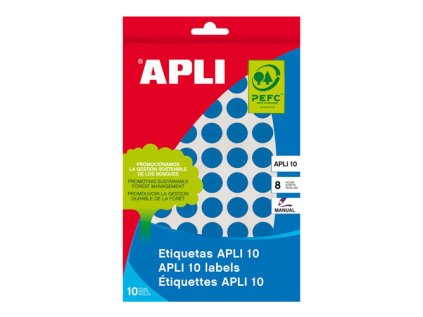 etikety kulate prumer 16 mm rucne popisovatelne barevne apli modre 432 etiket b