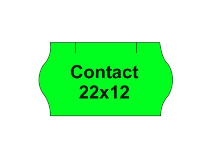 etikety cen contact 22x12 oble 1500 etiket kotoucek zelene