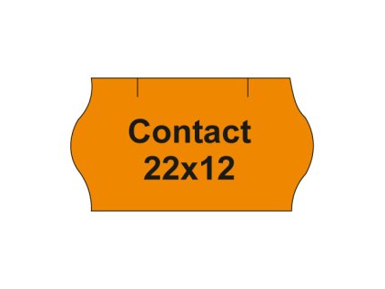 etikety cen contact 22x12 oble 1500 etiket kotoucek oranzove
