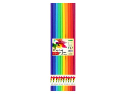 krepovy papir junior sada spectrum 10 ks 50cm