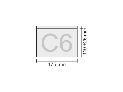 obalka c6 transportni 175x110 25 mm bal 100 ks