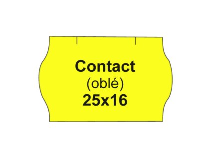 etikety cen contact 25x16 oble 1125 etiket kotoucek zlute