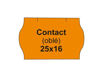 etikety cen contact 25x16 oble 1125 etiket kotoucek oranzove