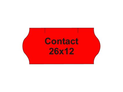 etikety cen contact 26x12 oble 1500 etiket kotoucek cervene