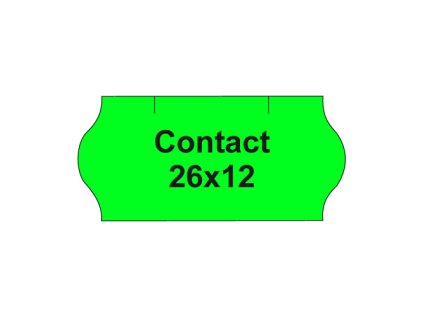 etikety cen contact 26x12 oble 1500 etiket kotoucek zelene