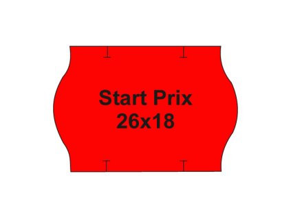 etikety cen prix 26x18 oble 1000 etiket kotoucek cervene