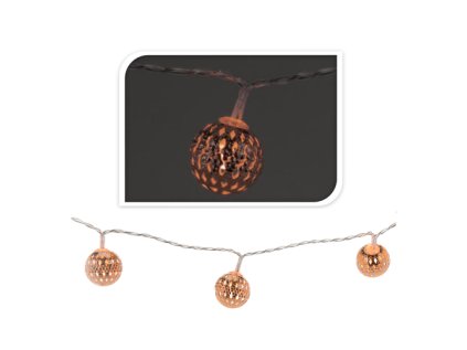 svitici retez 10 led medene koule 165 cm