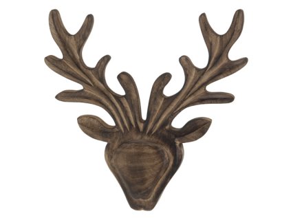 dekorace zavesna sobi hlava drevena 24 cm 1ks