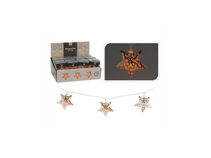 svitici retez 10 led medene hvezdy 165 cm