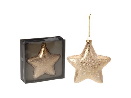 vanocni ozdoba pp zlata hvezda 15 cm 1ks