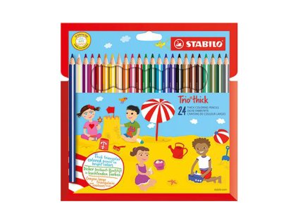 pastelky trojhranne stabilo trio hrube 24 ruznych barev
