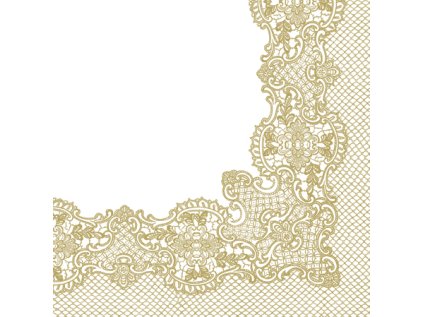 ubrousky paw l 33x33cm royal lace frame gold