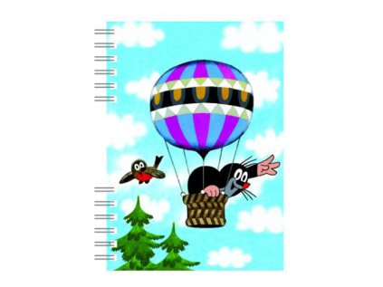 zapisnik a6 akim se spiralovou vazbou krtek 1