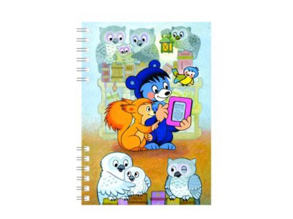 zapisnik a6 akim se spiralovou vazbou baribal