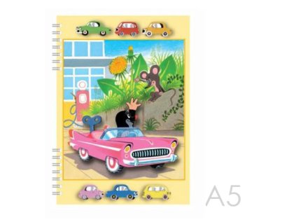 zapisnik a5 s efektem 3d krtek