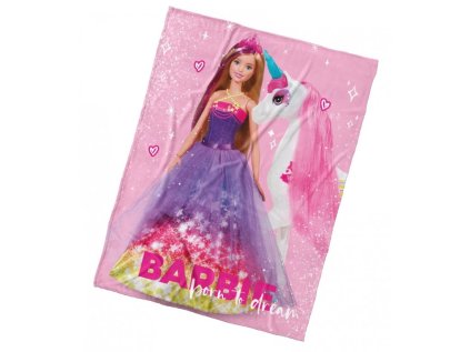 41289 detska deka barbie a kouzelny jednorozec 130x170