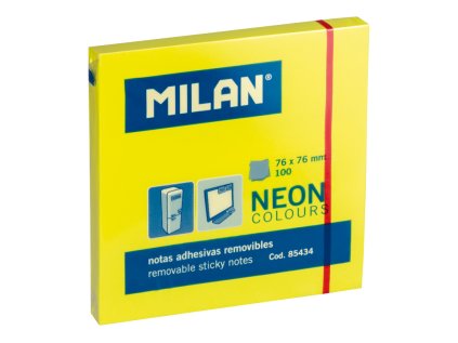 blok lep neon milan 76 x 76 mm zluty