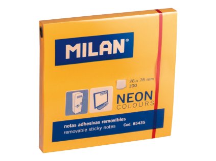 blok lep milan neon 76 x 76 mm oranzovy
