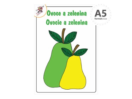 omalovanka a5 ovoce a zelenina
