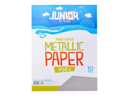 dekoracni papir a4 10 ks stribrny metallic 250 g