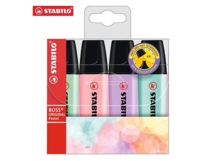 zvyraznovac stabilo boss original pastel sada 4 ks