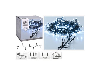 svetelna retez 480 led bila studena delka 36 m 230v venk pouziti