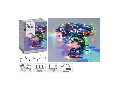 vanocni mikroziarovky led 240 8 mm barevne 21 m