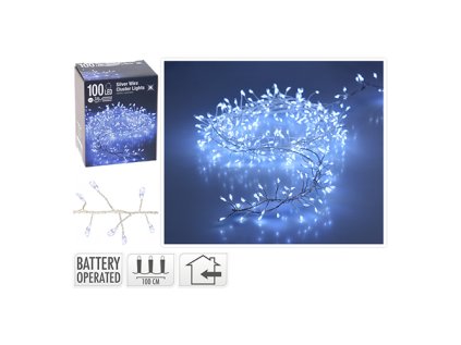 svetelna retez 100 led studena bila 1 m