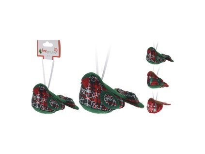 vanocni ozdoba ps ptacek 12 cm mix 1ks